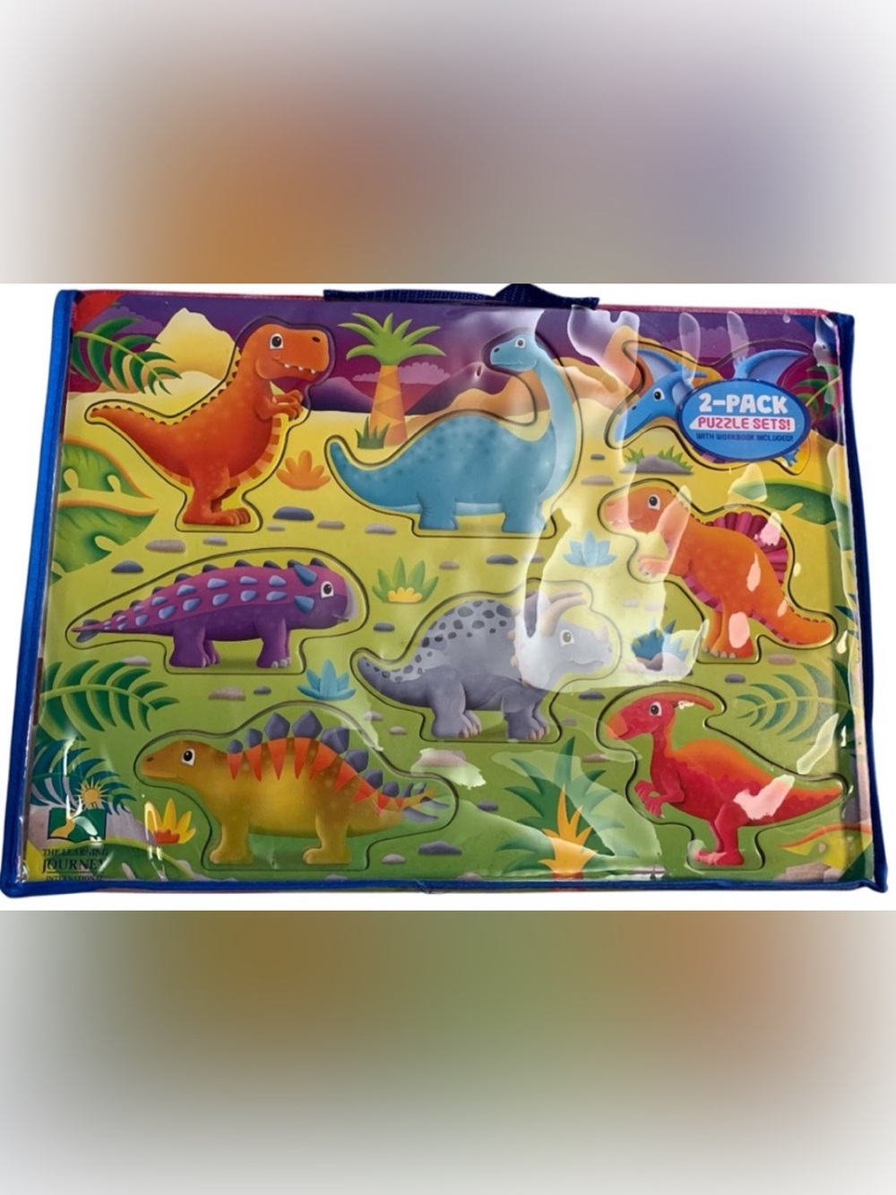 New The Learning Journey Wooden Puzzle Set with a Workbook. Includes 2 Puzzles